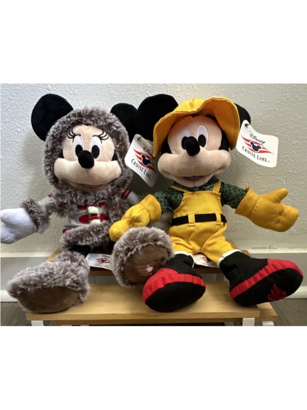 Disney Mickey & Minnie Plush Set - Yellow, Gray, Black & Red